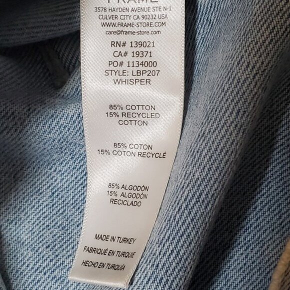 Frame 31 Women Le Baggy Palazzo RARE Light Wash Flare Denim Jean Sz 26/31" Waist - Picture 6 of 6